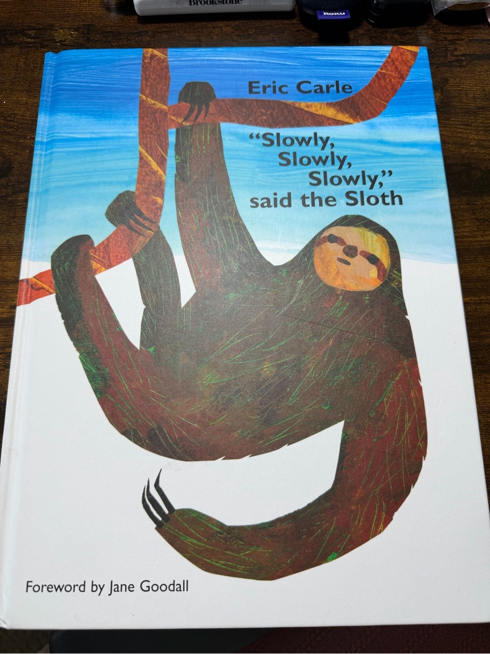 'Slowly, Slowly, Slowly, Said the Sloth' - Brown Sloth Hardcover Book.